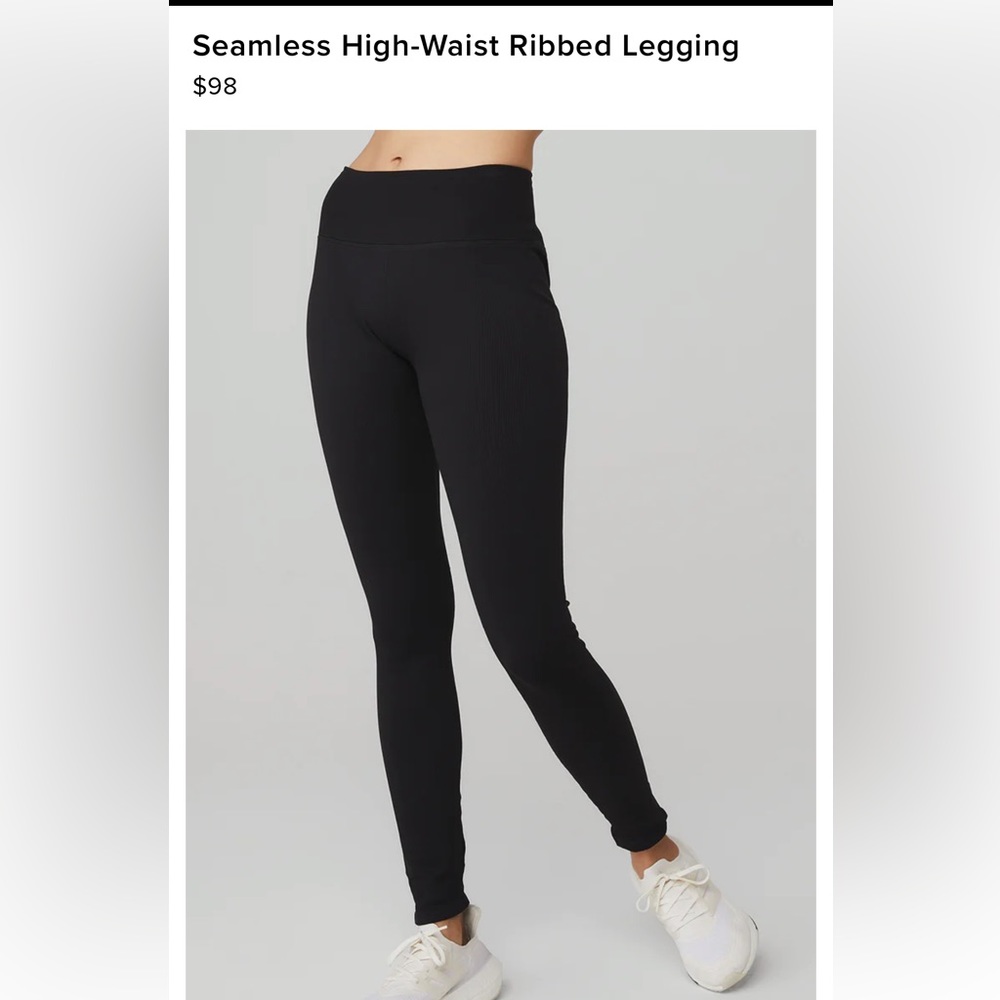 ALO Seamless High-Waist Ribbed Legging